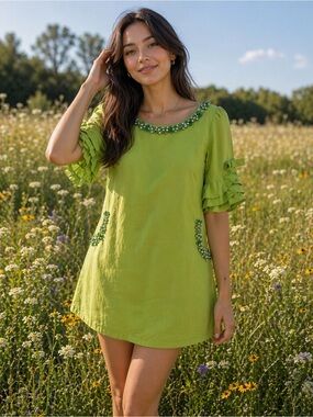 Unbranded Green Mini Dress for Women Size S